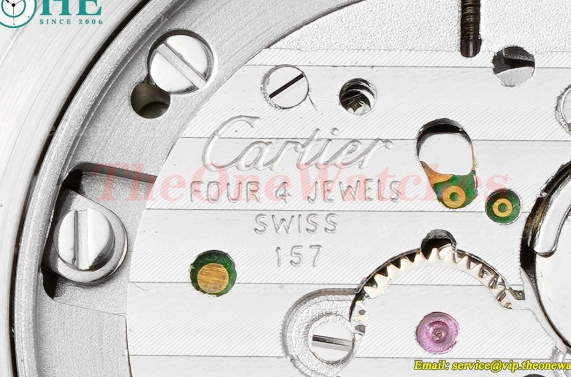 Cartier Quartz SS Pasha 30mm De Ladies Dial AF White SS 1224